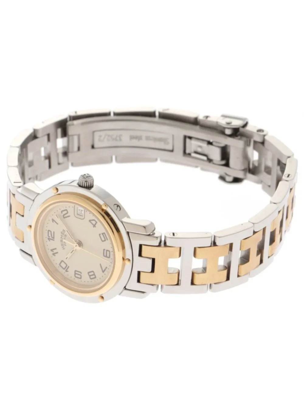 Hermes Clipper Watch Stainless Steel Ivory